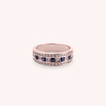 Lade das Bild in die Galerie hoch, Anello Athena Zaffiri 2 Oro rosa - Varengo Gioielli