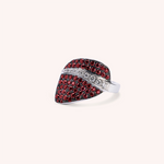 Load image into Gallery viewer, Anello Demetra Rubini Oro bianco - Varengo Gioielli