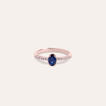 Load image into Gallery viewer, Anello Estia Zaffiro Oro rosa - Varengo Gioielli