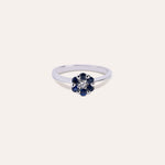 Load image into Gallery viewer, Anello Flora Zaffiri Oro bianco - Varengo Gioielli
