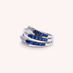 Lade das Bild in die Galerie hoch, Anello Ilizia Zaffiri Piccolo Oro bianco - Varengo Gioielli