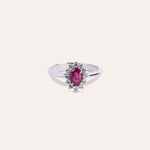 Load image into Gallery viewer, Anello Iris Rubino 5x7 Oro bianco - Varengo Gioielli