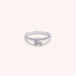 Load image into Gallery viewer, Anello Solitario Clizia Oro bianco - Varengo Gioielli