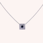 Load image into Gallery viewer, Girocollo Athena Zaffiro 2 Oro bianco - Varengo Gioielli