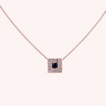 Load image into Gallery viewer, Girocollo Athena Zaffiro 2 Oro rosa - Varengo Gioielli