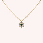 Load image into Gallery viewer, Girocollo Clio Smeraldo Oro giallo - Varengo Gioielli