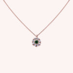 Load image into Gallery viewer, Girocollo Clio Smeraldo Oro rosa - Varengo Gioielli