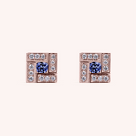 Load image into Gallery viewer, Orecchini Athena Zaffiri 2 Oro rosa - Varengo Gioielli