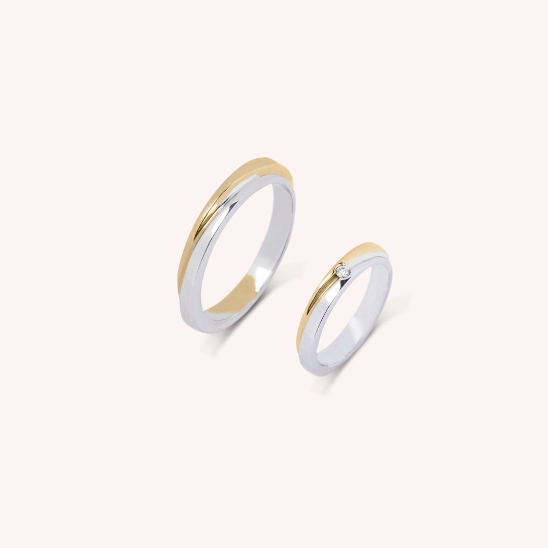 Fedi Alie Oro Bianco e Giallo - Varengo Gioielli