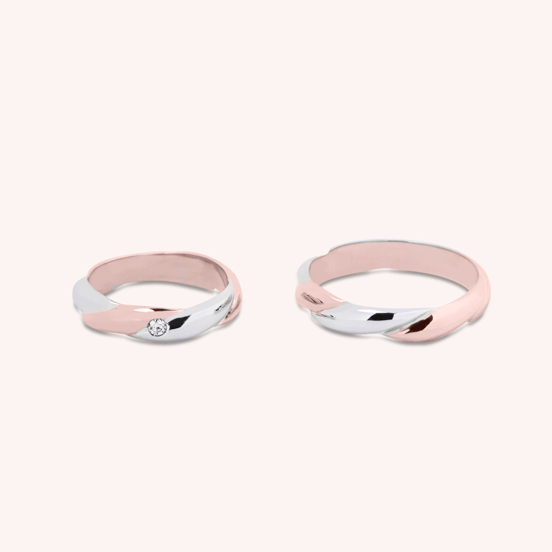 Fedi Orfne Oro Bianco e Rosa - Varengo Gioielli
