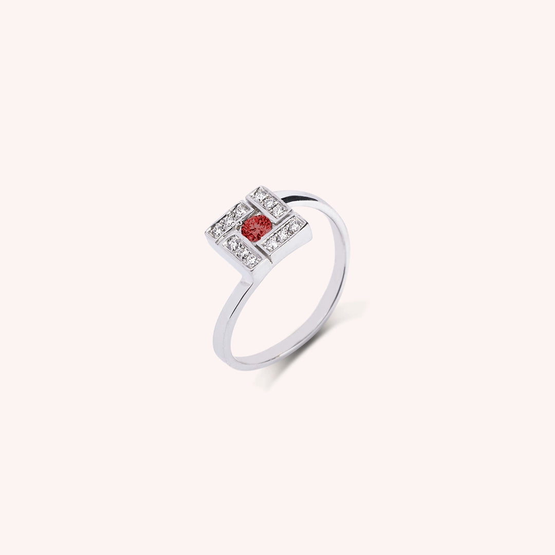 Anello Athena Rubino - Varengo Gioielli