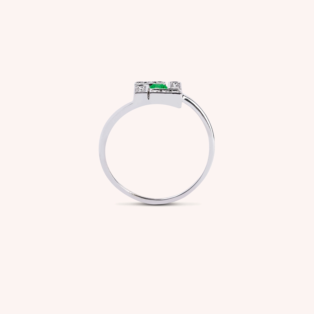Anello Athena Smeraldo - Varengo Gioielli