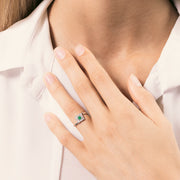 Anello Athena Smeraldo - Varengo Gioielli