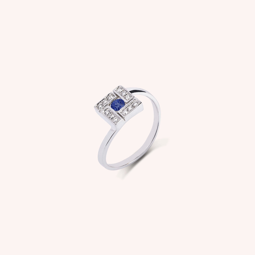 Anello Athena Zaffiro - Varengo Gioielli