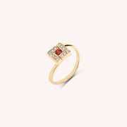 Anello Athena Rubino - Varengo Gioielli