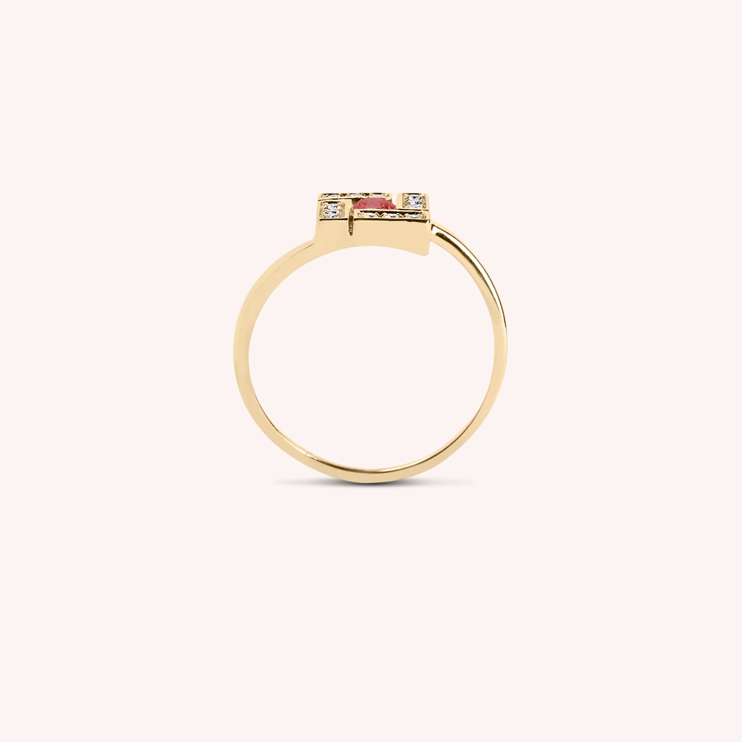Anello Athena Rubino - Varengo Gioielli