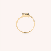 Anello Athena Rubino - Varengo Gioielli