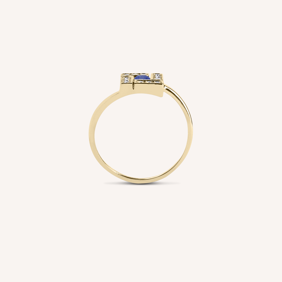 Anello Athena Zaffiro - Varengo Gioielli