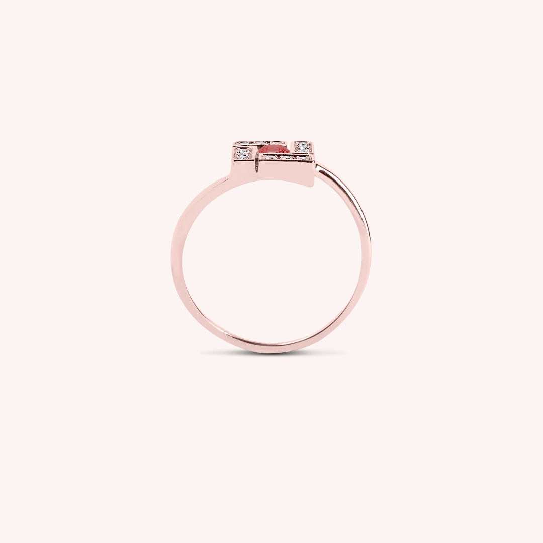 Anello Athena Rubino - Varengo Gioielli