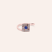 Anello Athena Zaffiro Oro rosa - Varengo Gioielli