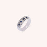 Lade das Bild in die Galerie hoch, Anello Athena Zaffiri 2 - Varengo Gioielli