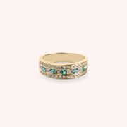 Anello Athena Smeraldi 2 Oro giallo - Varengo Gioielli