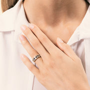 Anello Athena Zaffiri 2 - Varengo Gioielli