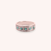 Anello Athena Smeraldi 2 Oro rosa - Varengo Gioielli