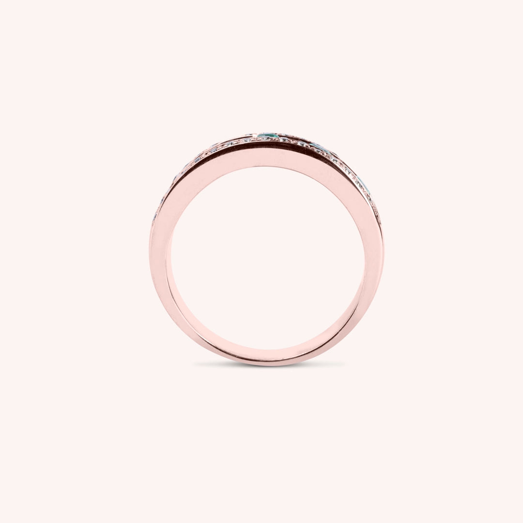Anello Athena Smeraldi 2 - Varengo Gioielli