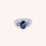 Anello Bia Zaffiro Oro bianco - Varengo Gioielli