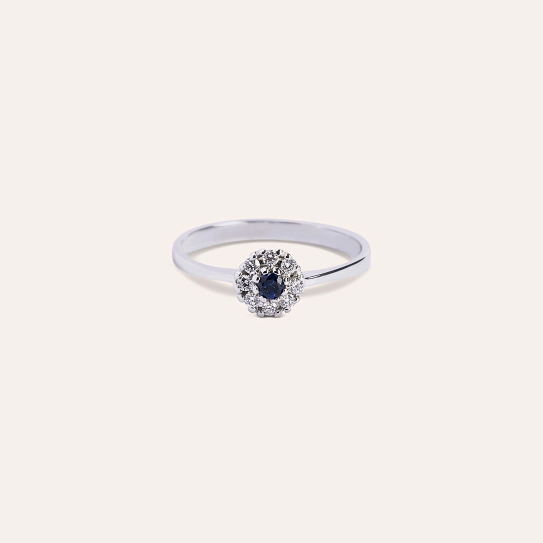 Anello Clio Zaffiro Oro bianco - Varengo Gioielli
