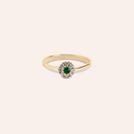 Load image into Gallery viewer, Anello Clio Smeraldo Oro giallo - Varengo Gioielli
