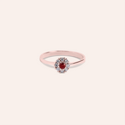 Anello Clio Rubino Oro rosa - Varengo Gioielli
