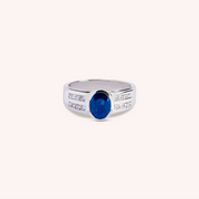 Anello Dedalo Zaffiro Oro bianco - Varengo Gioielli