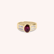 Anello Dedalo Rubino Oro giallo - Varengo Gioielli