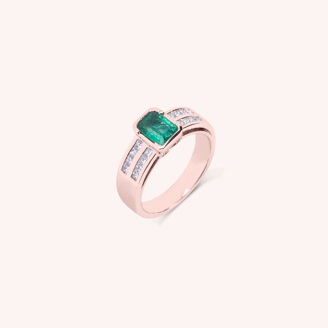 Anello Dedalo Smeraldo - Varengo Gioielli