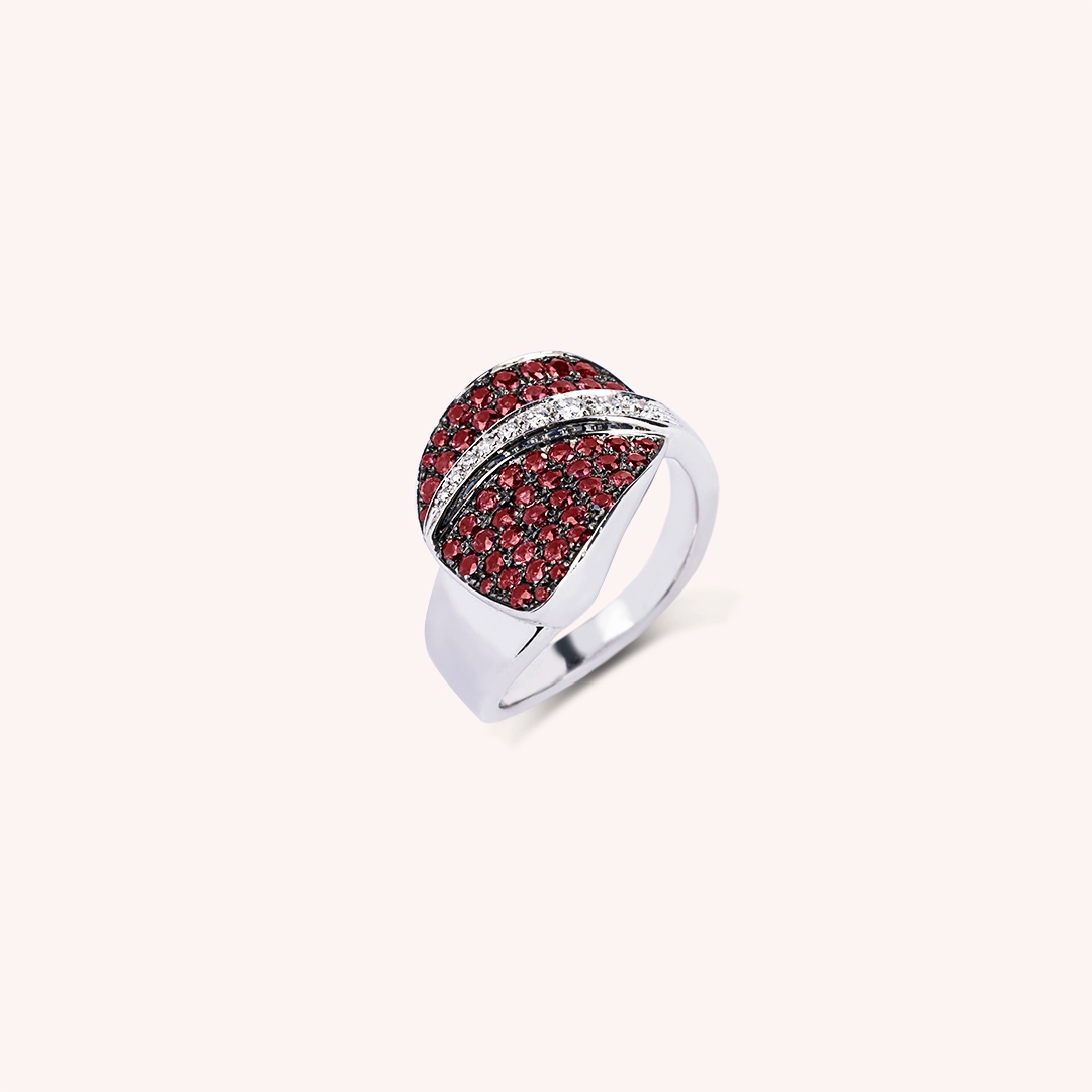 Anello Demetra Rubini - Varengo Gioielli