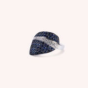 Anello Demetra Zaffiri Oro bianco - Varengo Gioielli
