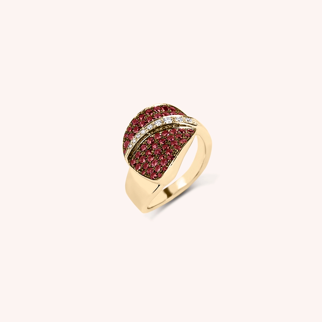 Anello Demetra Rubini - Varengo Gioielli