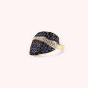 Anello Demetra Zaffiri Oro giallo - Varengo Gioielli