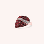 Load image into Gallery viewer, Anello Demetra Rubini Oro rosa - Varengo Gioielli
