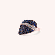 Anello Demetra Zaffiri Oro rosa - Varengo Gioielli