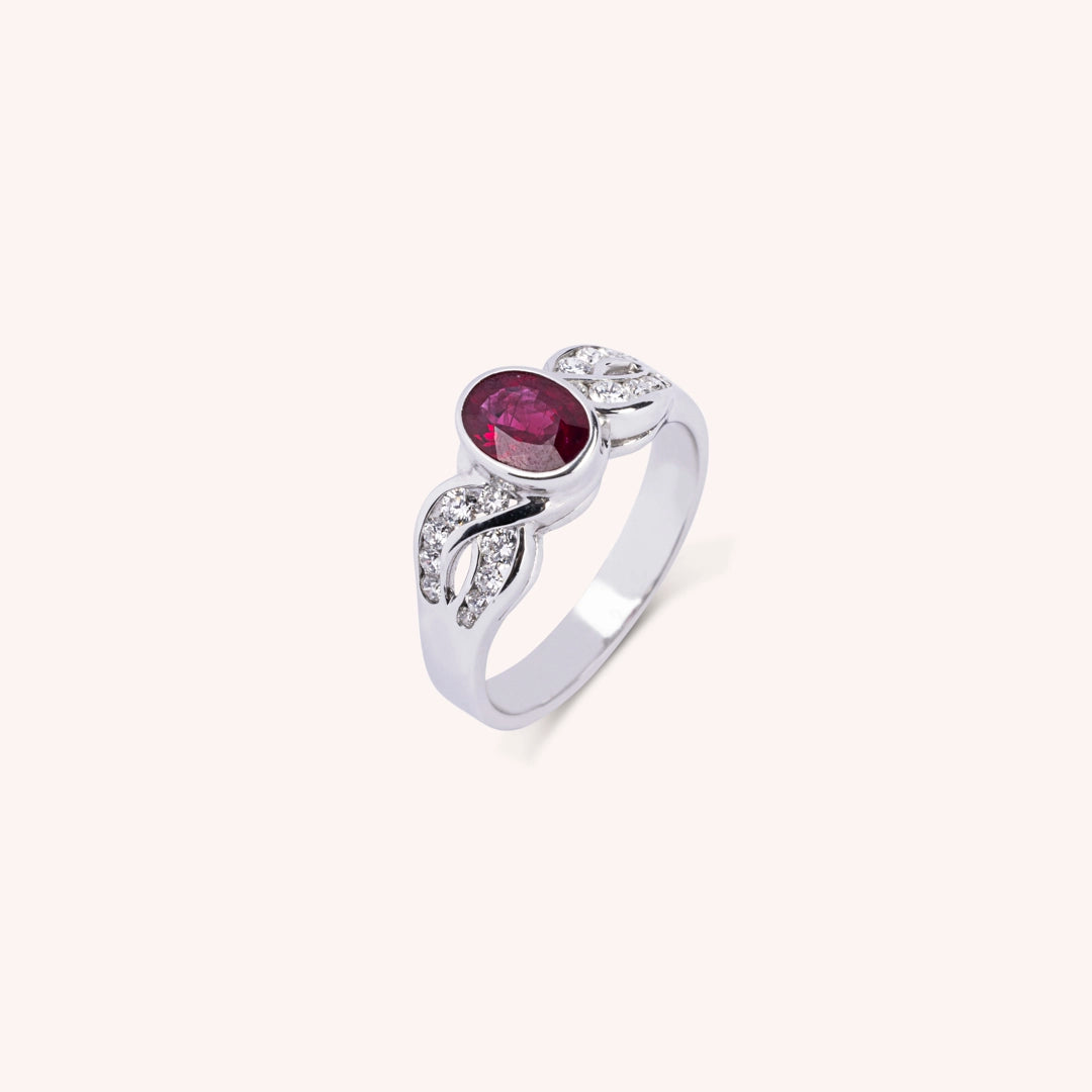 Anello Diana Rubino - Varengo Gioielli