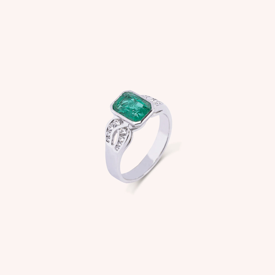 Anello Diana Smeraldo - Varengo Gioielli
