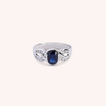 Load image into Gallery viewer, Anello Diana Zaffiro Oro bianco - Varengo Gioielli