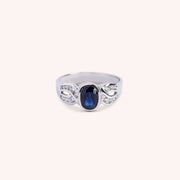 Anello Diana Zaffiro Oro bianco - Varengo Gioielli