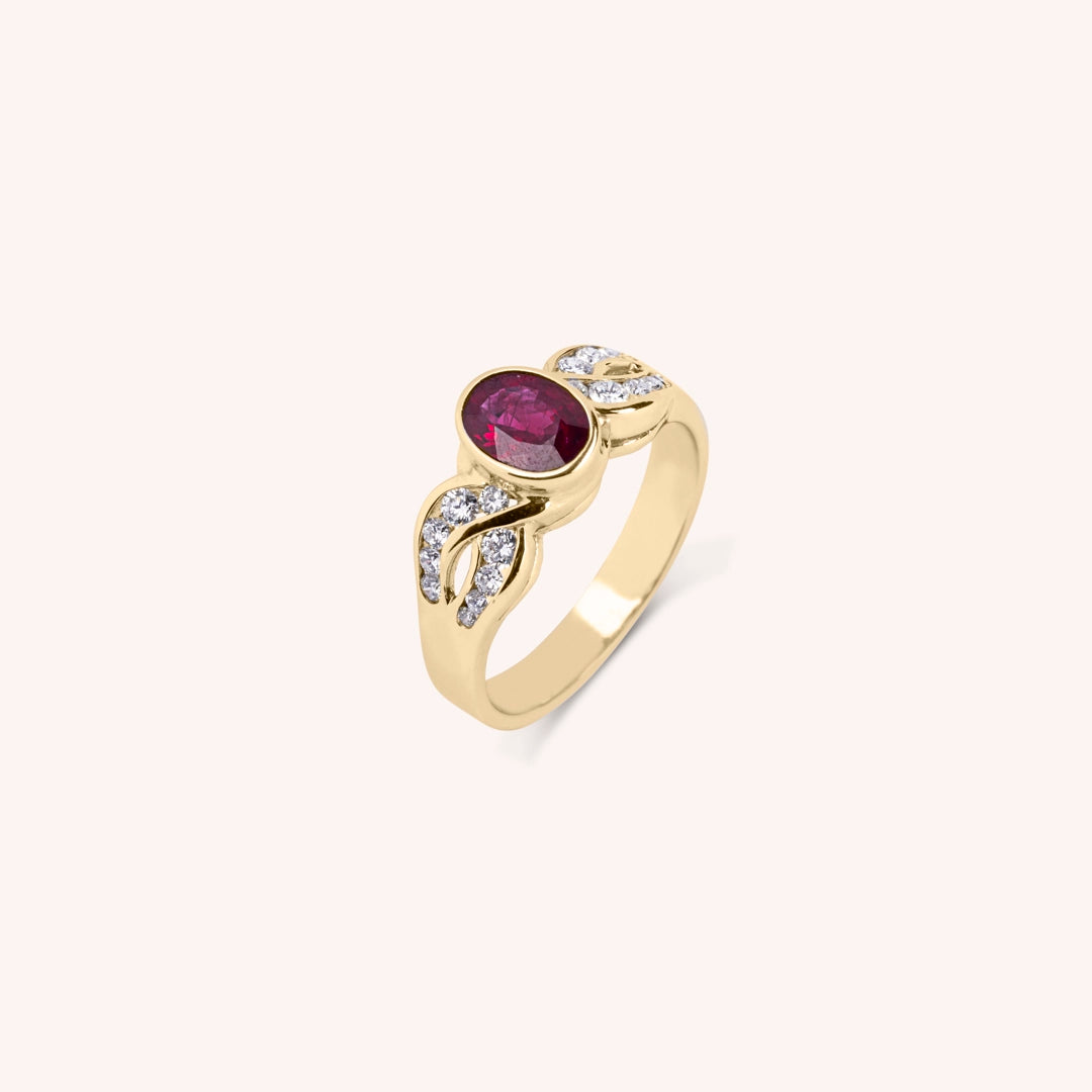 Anello Diana Rubino - Varengo Gioielli