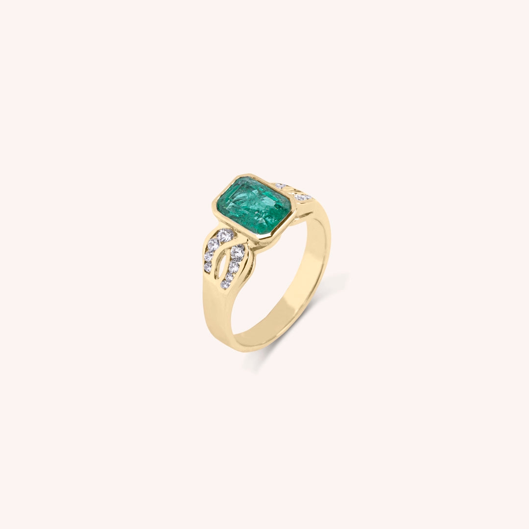 Anello Diana Smeraldo - Varengo Gioielli