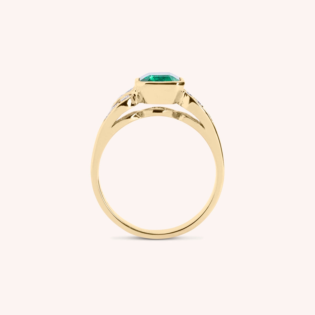 Anello Diana Smeraldo - Varengo Gioielli