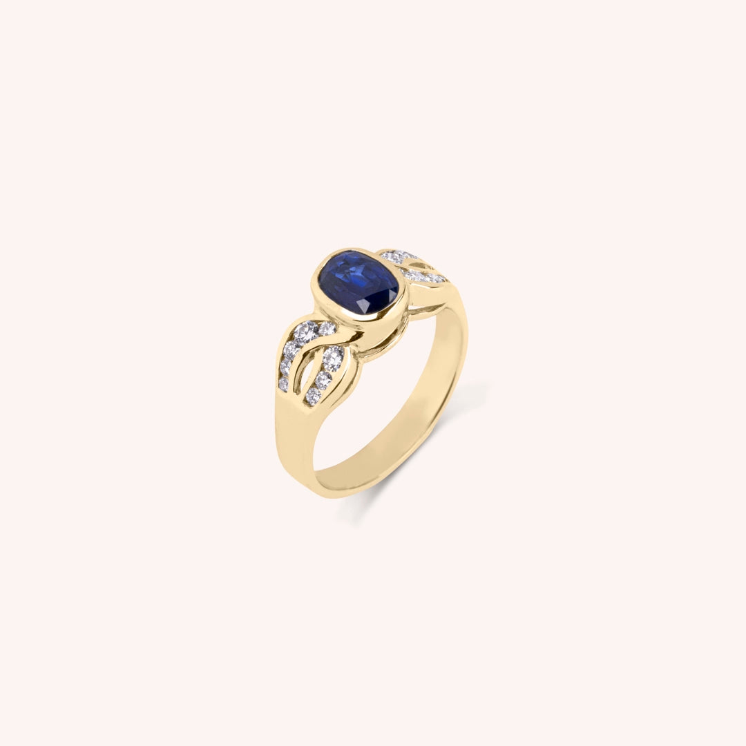 Anello Diana Zaffiro - Varengo Gioielli